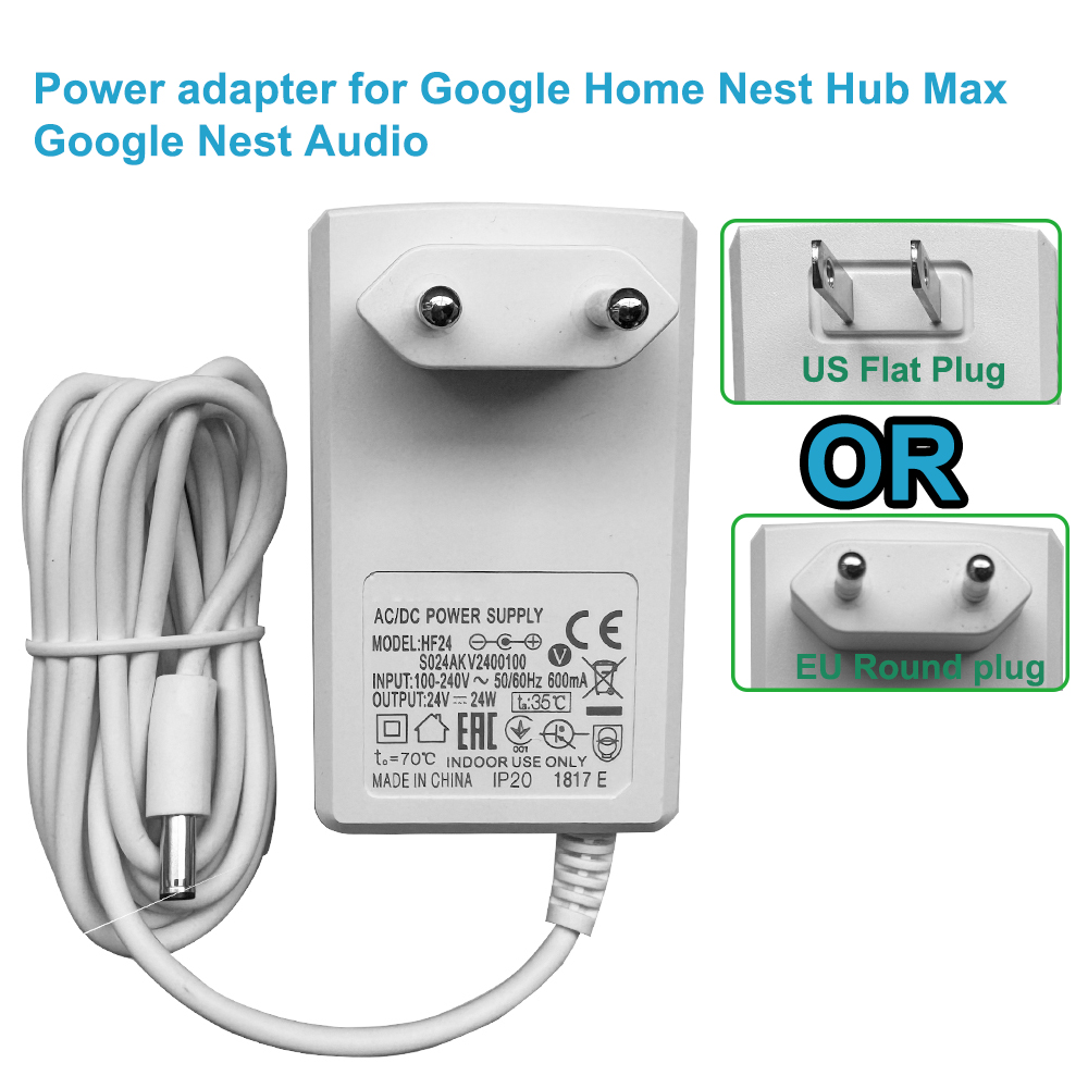 Google Speaker Nest Hub - 24V 전원 어댑터, 구글 홈 네스트