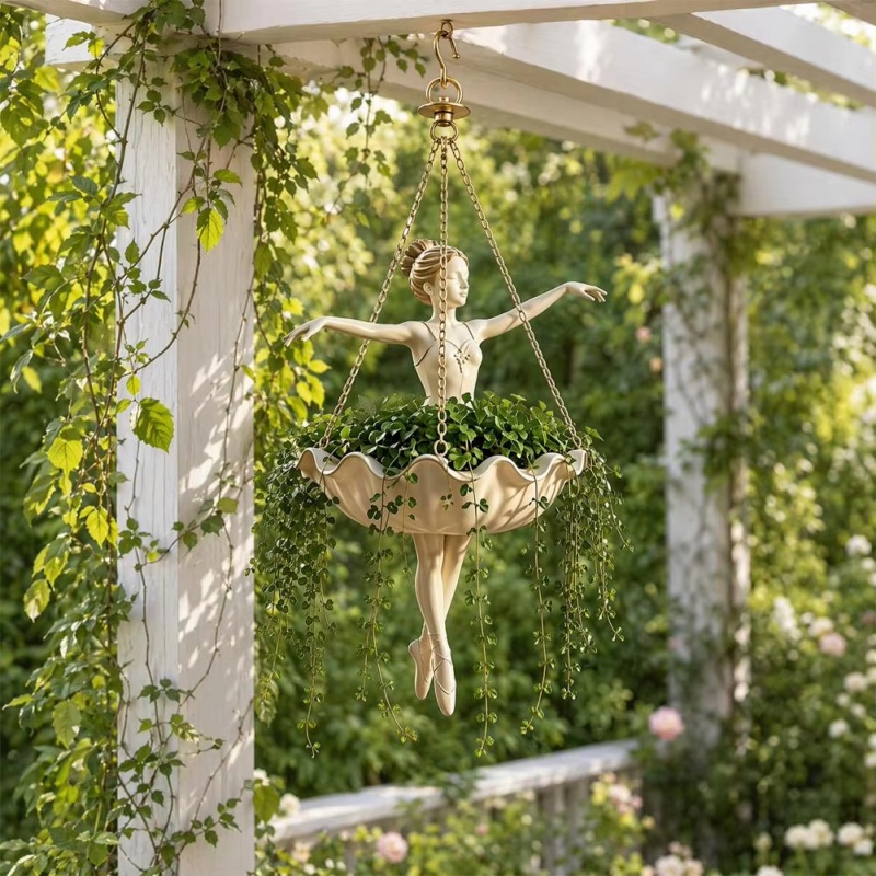 레진 발레리나 행잉 화분 장식용 귀여운 꽃병 기발한 발 - Spider Plant Hanging 리뷰 및 가격